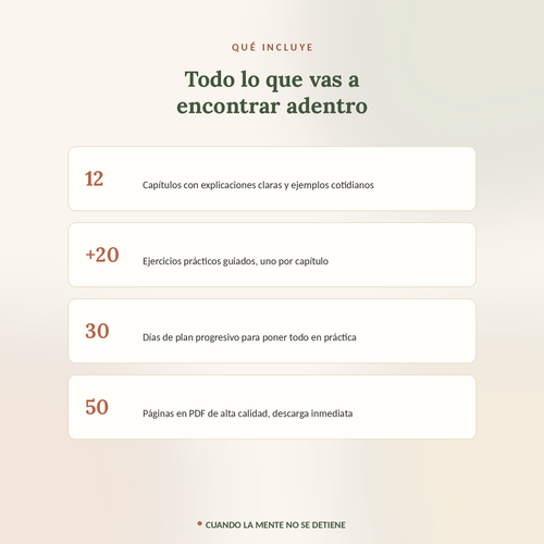 Cuando la Mente No se Detiene | Ebook sobre Ansiedad