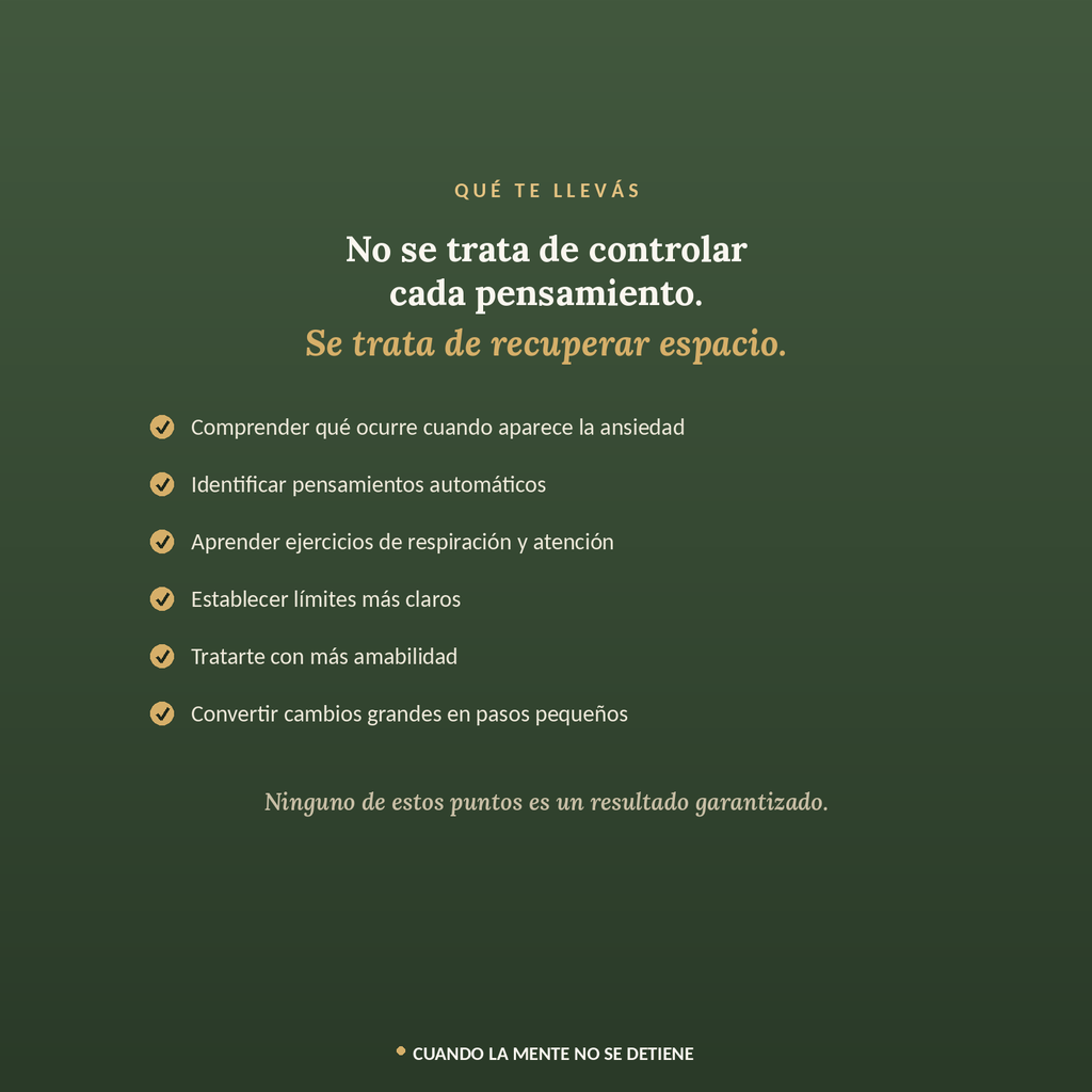Cuando la Mente No se Detiene | Ebook sobre Ansiedad